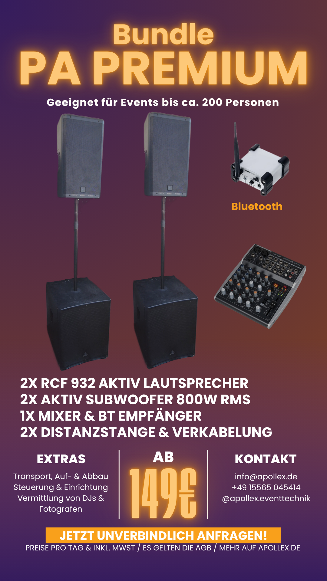 PA Anlage Lautsprecherset